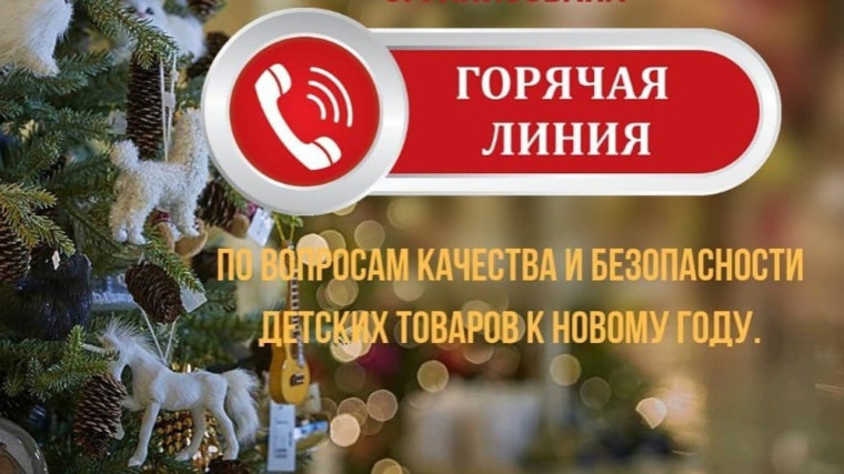 «Горячая линия» по вопросам качества и безопасности детских товаров и выбора новогодних подарков.